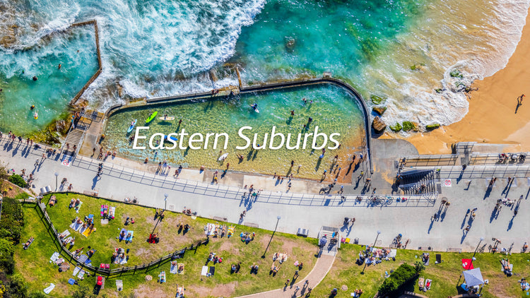 AN aerial photo of North Bondi Rockpool.