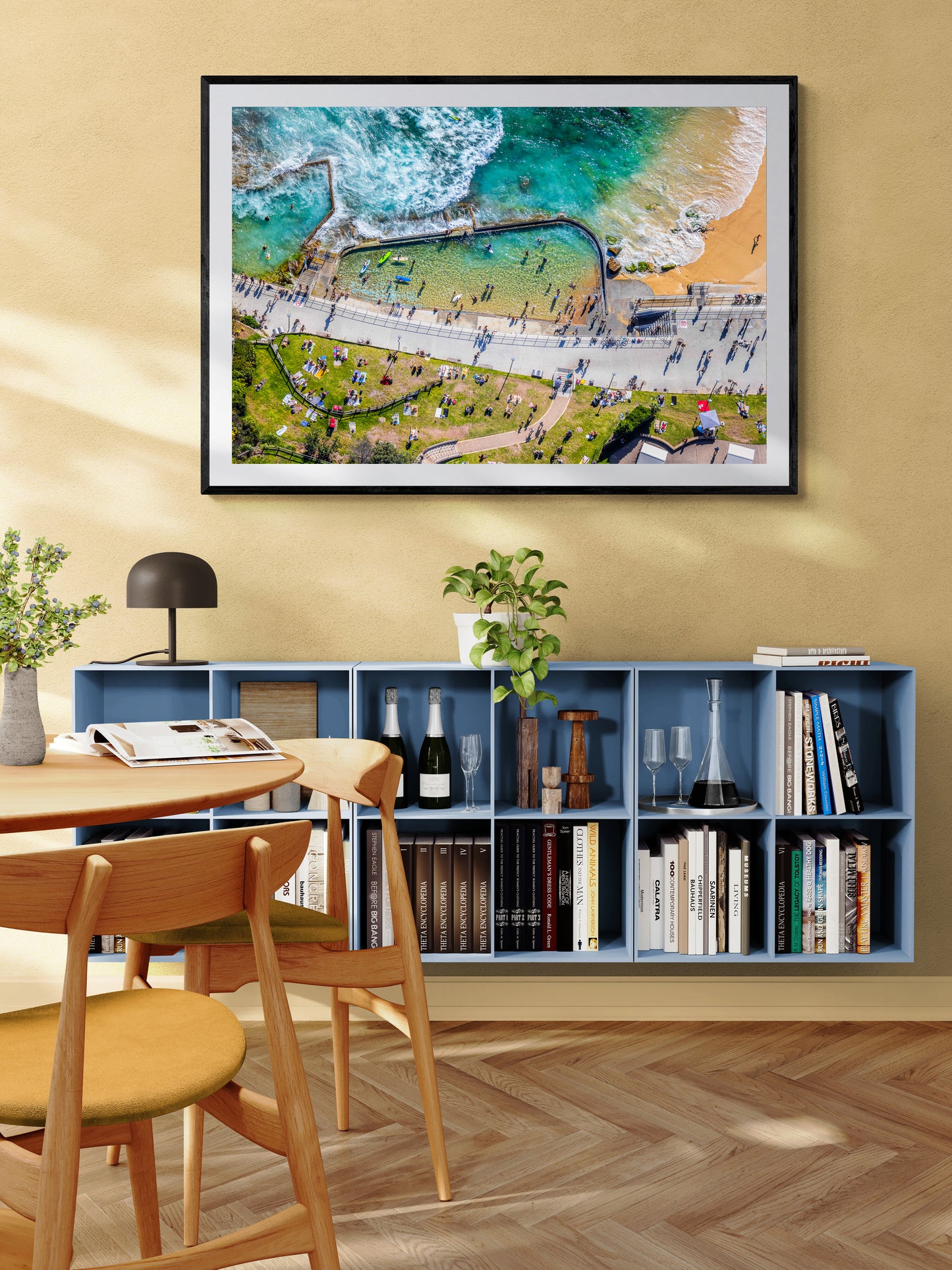 North Bondi Rockpool Aerial Art Print